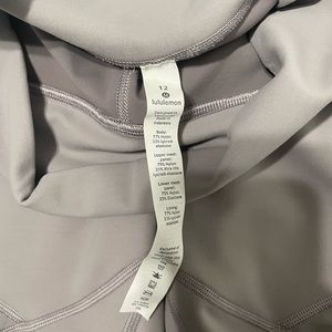 Light grey lululemon size 12 leggings - barely worn